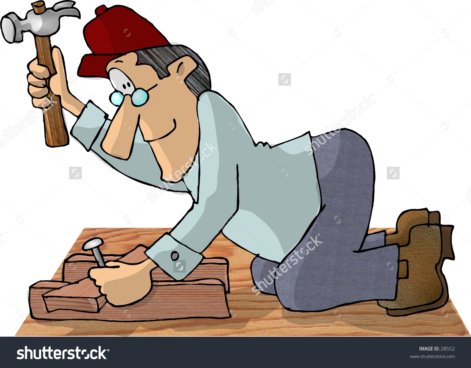 Hammering a Nail Clip Art - wide 2