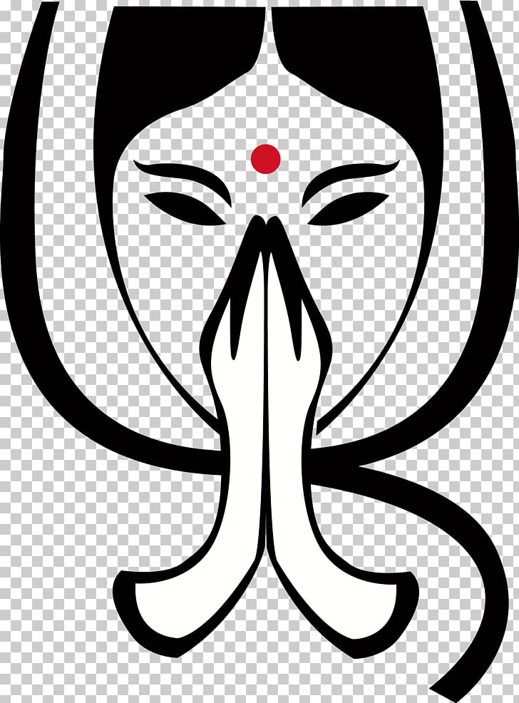 Namaste Symbol Om Yoga Greeting, symbol, woman praying PNG.