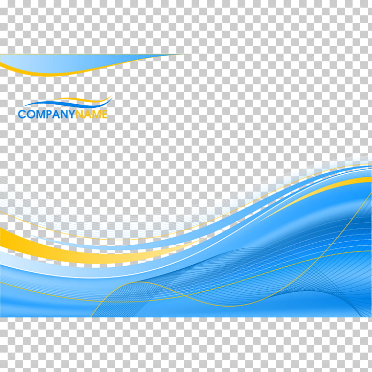 Blue background with wavy lines, Company Name logo PNG.