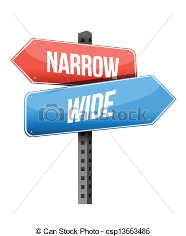 Wide and narrow clipart.