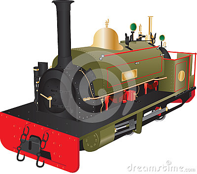 Narrow Gauge Railway Train Stock Illustrations.