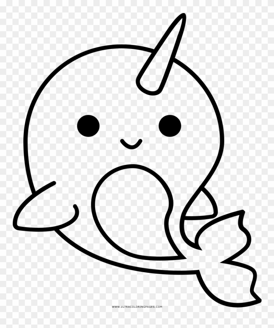 Narwhal Coloring Page Complete Guide Example Kawaii.