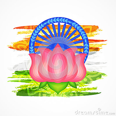 National Flower Lotus Indian Republic Day Celebration Stock.