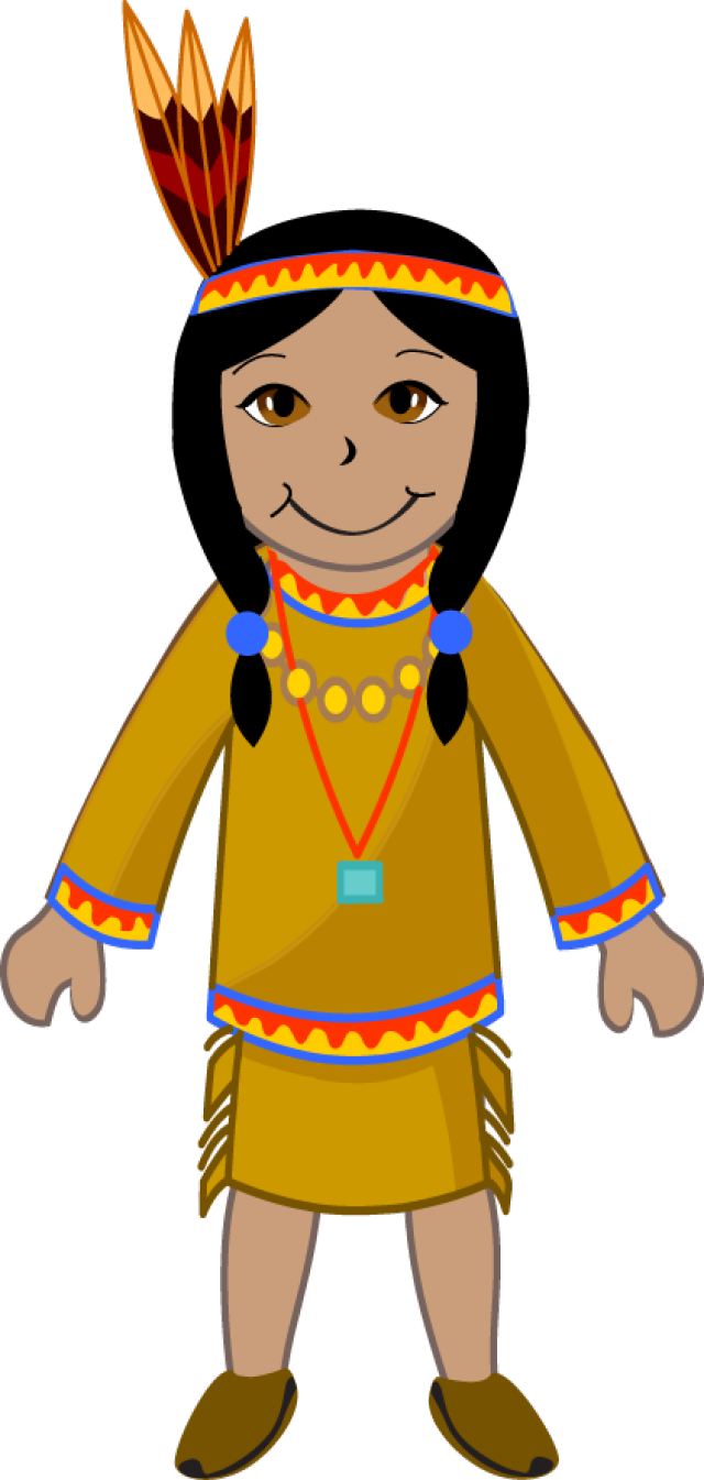 Native American Girl Clipart.