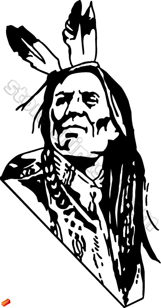 Free Native American Indian Clipart Black And White.