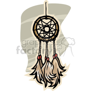 Native American dreamcatcher clipart. Royalty.