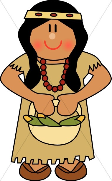 Cute Native American Woman.