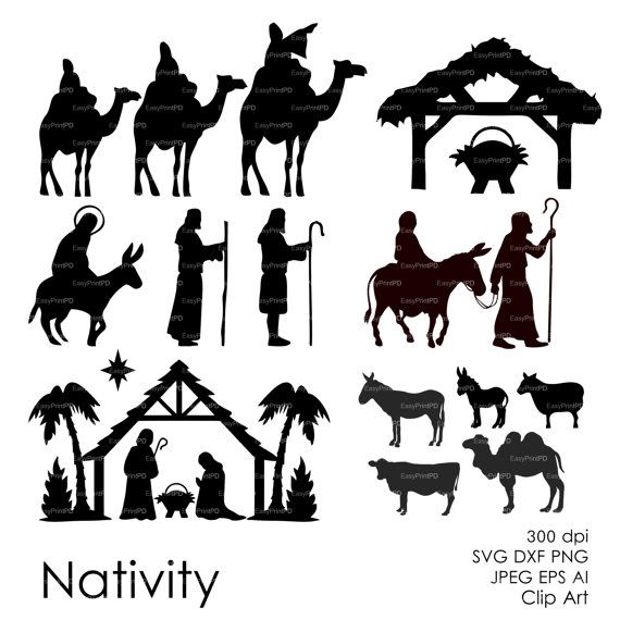nativity clipart silhouette faces 20 free Cliparts | Download images on ...
