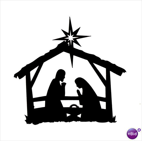 nativity clipart silhouette fancy - Clipground