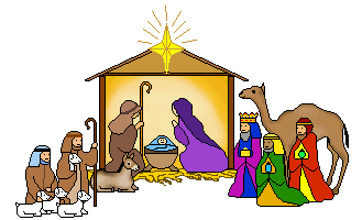 Free clip art christmas nativity scenes.