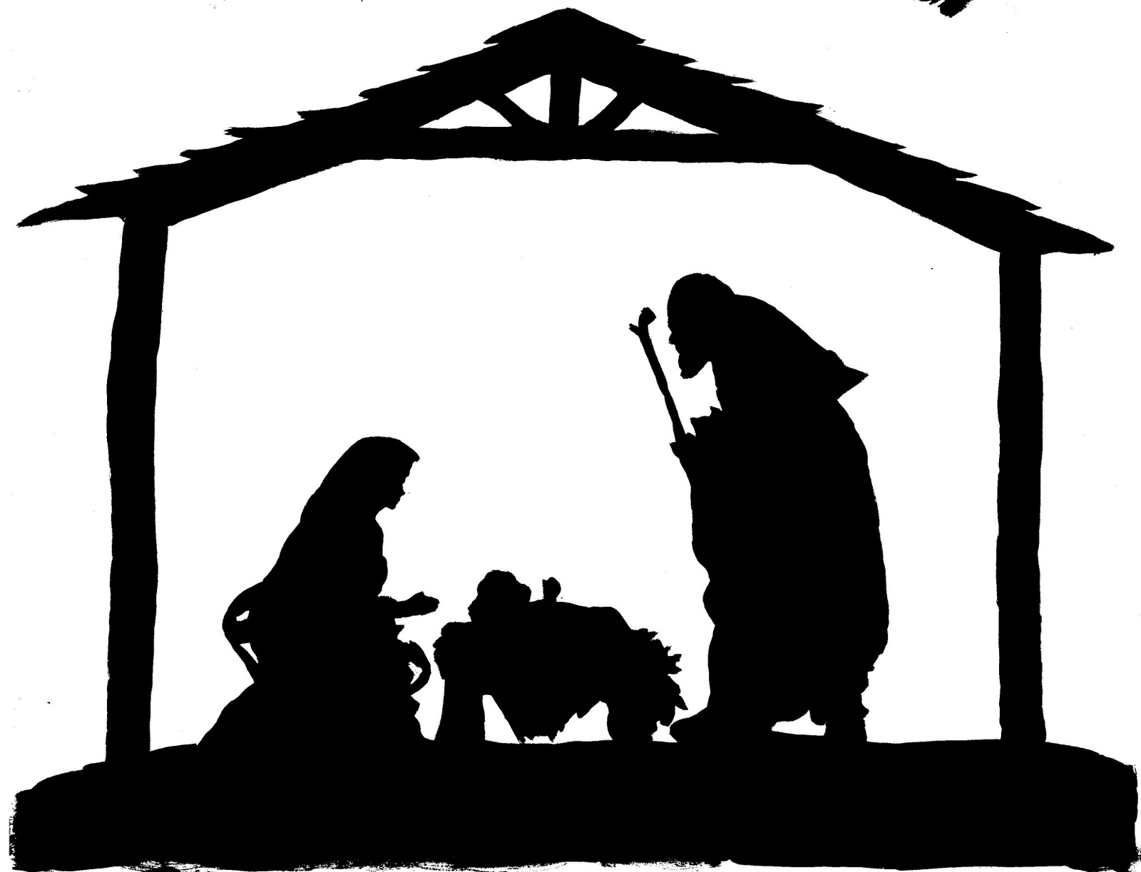 Simple Nativity Silhouette.