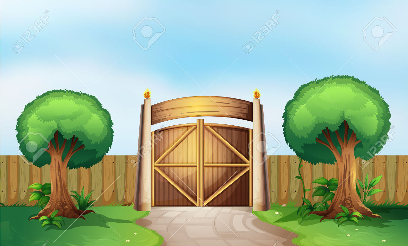 8,906 Entrance Gate Stock Vector Illustration And Royalty Free.