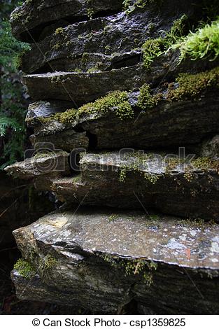 Stock Images of Natural rock steps..