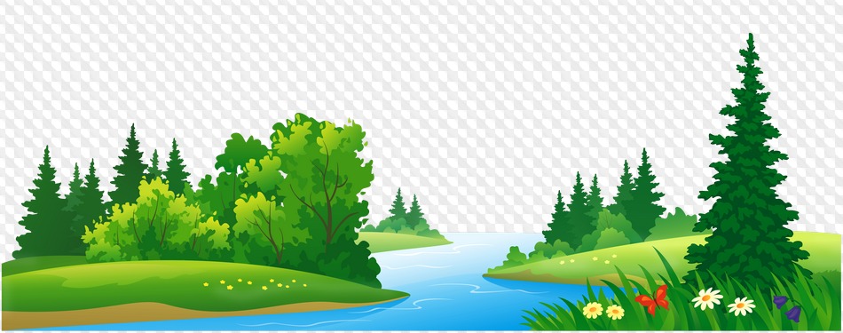Landscape Clipart PNG: lakes, waterfalls, seas and rivers.