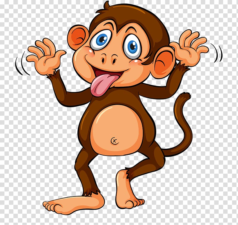 Ape Monkey , Naughty monkey transparent background PNG.