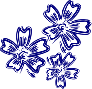 Dark Blue Rose Clipart.