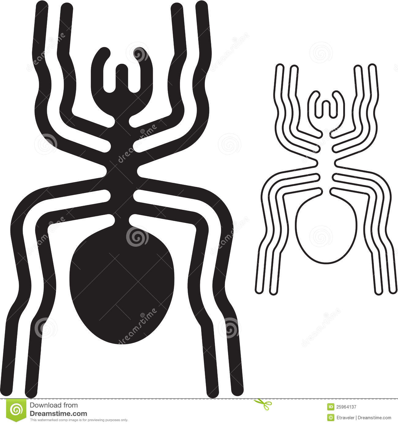 Nazca Lines Spider Royalty Free Stock Photography.