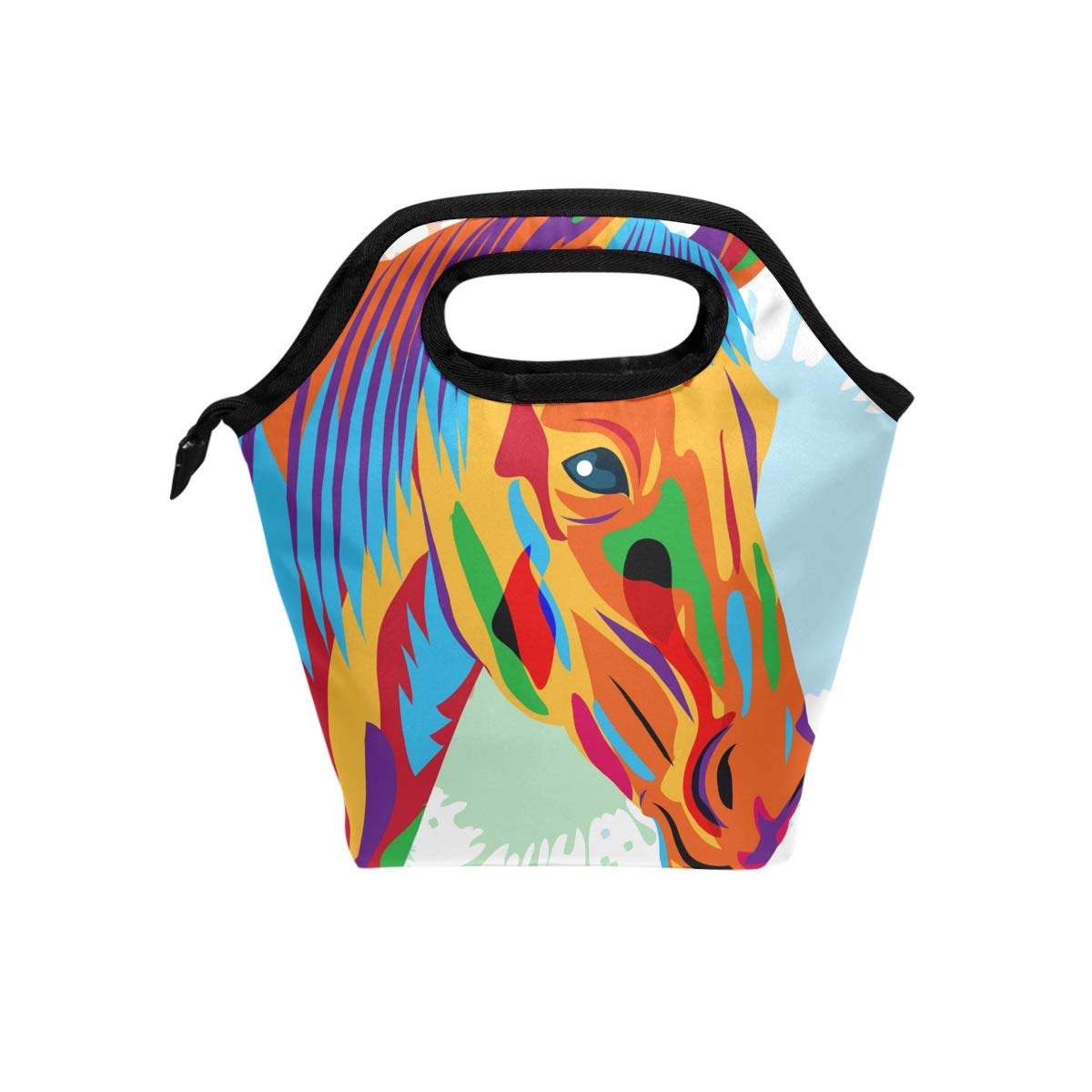 Amazon.com: Painted Horse Lunch Bag Tote Bag Lunch Handbags.