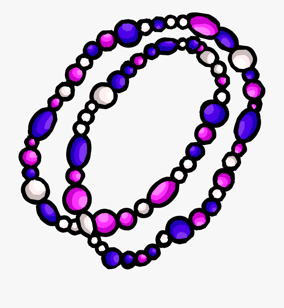 Mardi Gras Beads Clipart Beaded Necklace.