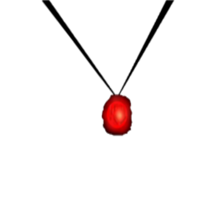red orb necklace.
