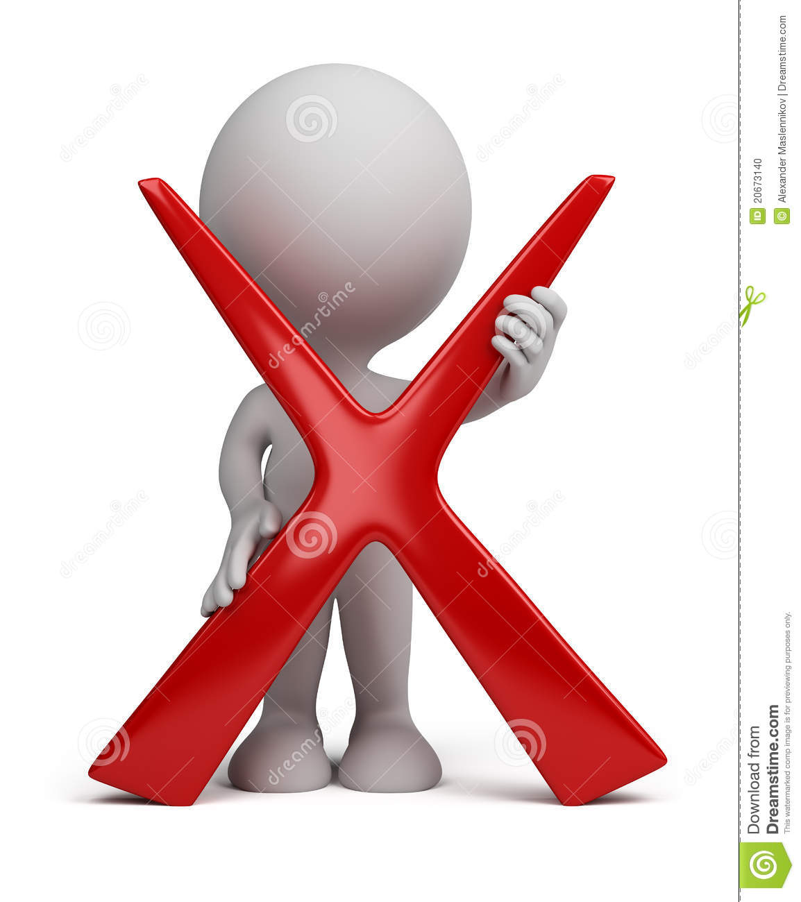 3d Person With A Negative Symbol Stock Photo. 3d Person With A Negative Symbol Stock Photo.