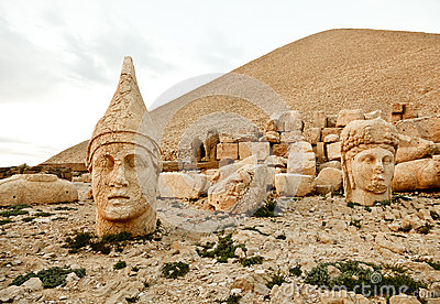 Sculptures Of The Commagene Kingdom, Nemrut Mountain Stock Image.