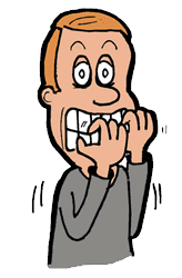 Anxious Man Clipart.