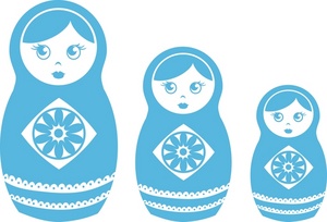 Clipart Russian Nesting Dolls.