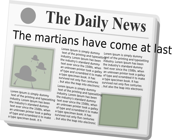 Newspaper reading news paper related keywords clip art.