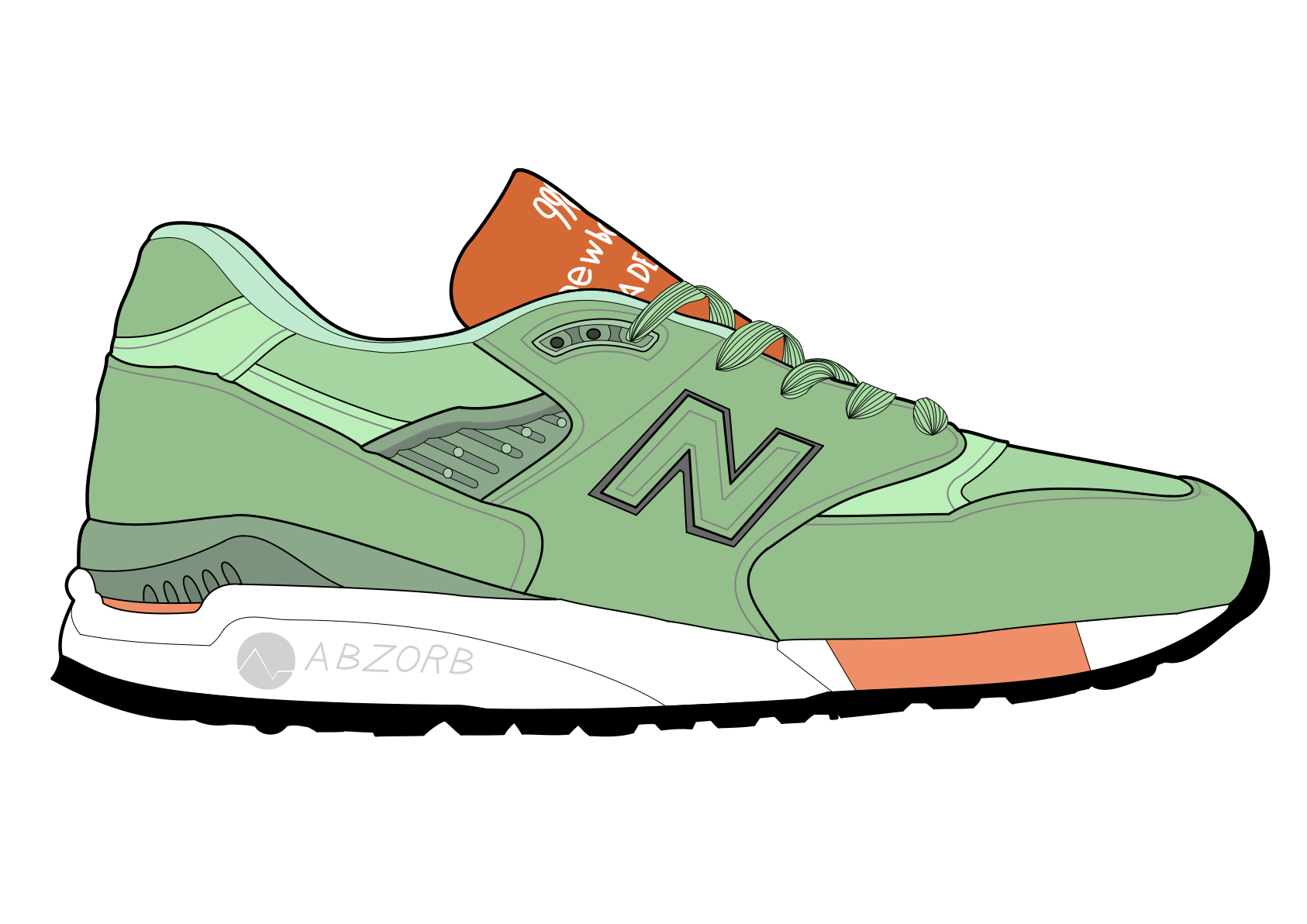 New balance рисунок