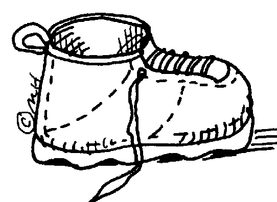 Running Shoes Clipart Black And White.