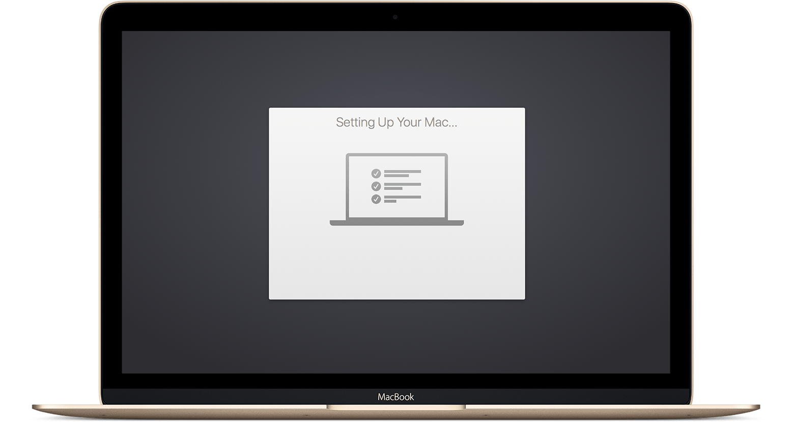 Set up your new Mac.