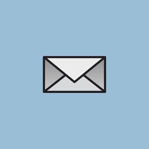Mail message letter icon illustration.