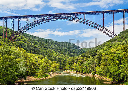 Stock Photography of New River Gorge Bridge.