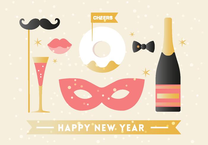 Free Happy New Year Background Elements.