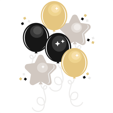 New Year's Eve Balloons svg cutting files for scrapbooking.