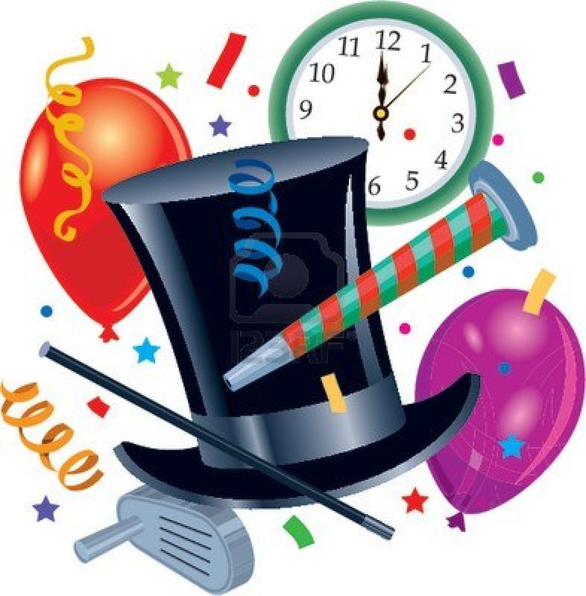 New Year's Party Clipart.