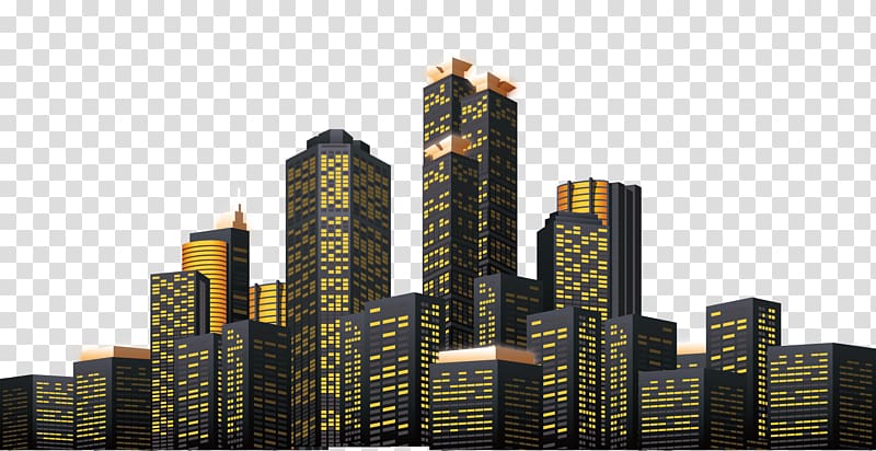 High rise building , New York City Skyline Illustration.