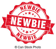 Clipart of newbie red grungy stamp on white background csp22317511.