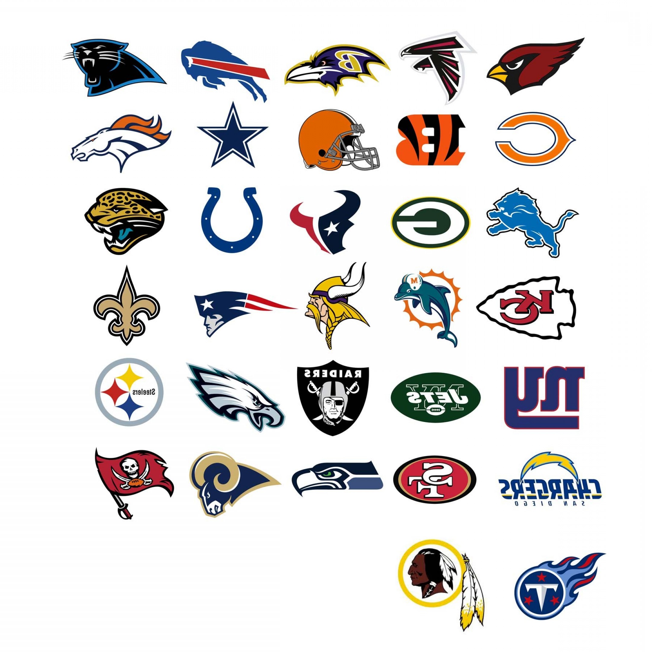 Nfl Football Team Logos And Names Clipart Silhouette Clipground - Vrogue