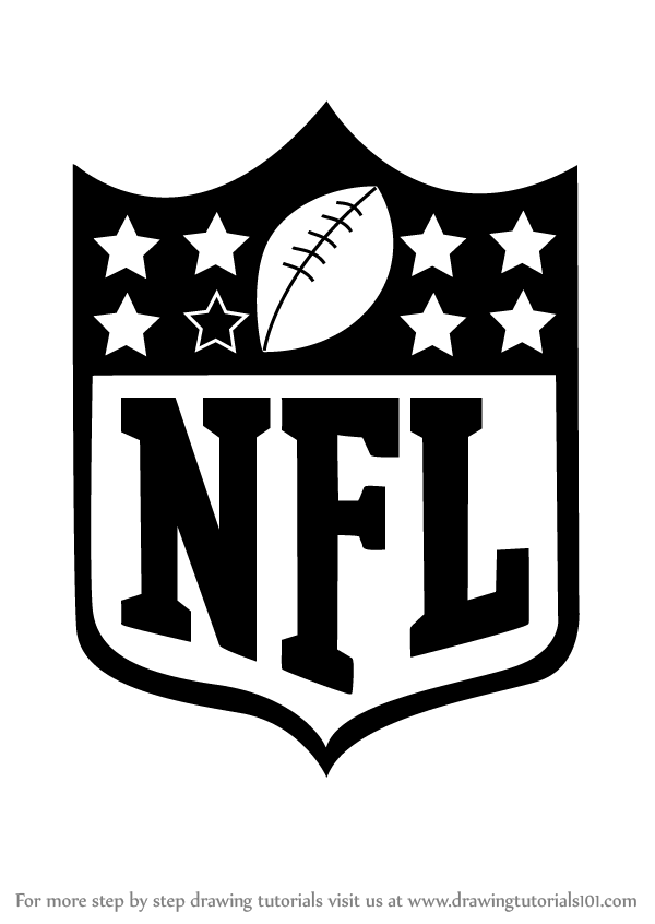 Learn How to Draw NFL Logo (NFL) Step by Step : Drawing.