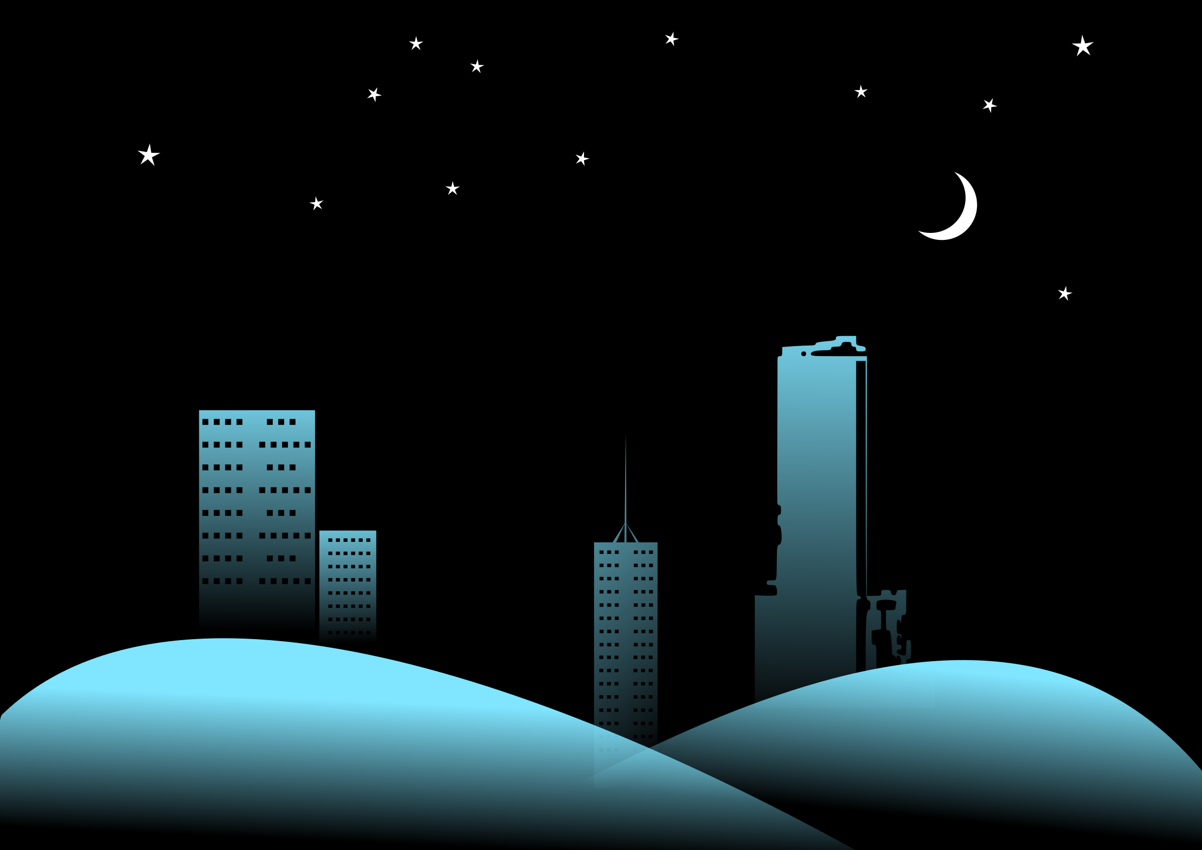 Город ночь вектор