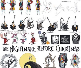 Download nightmare before christmas characters vector clip art 20 ...