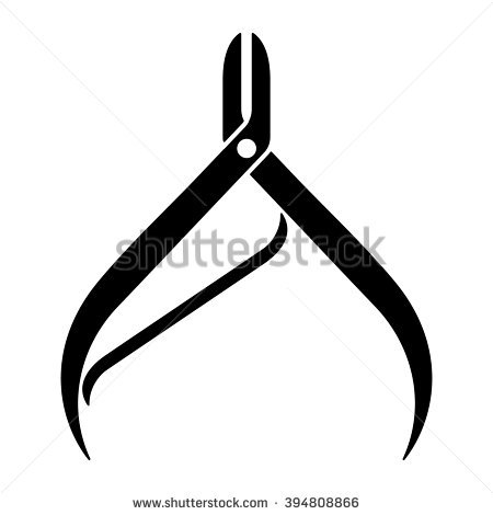 Manicure Nippers Black Icon Stock Vector Illustration 394808866.