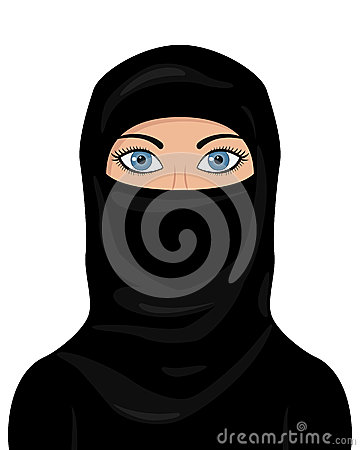 Niqab Stock Illustrations.