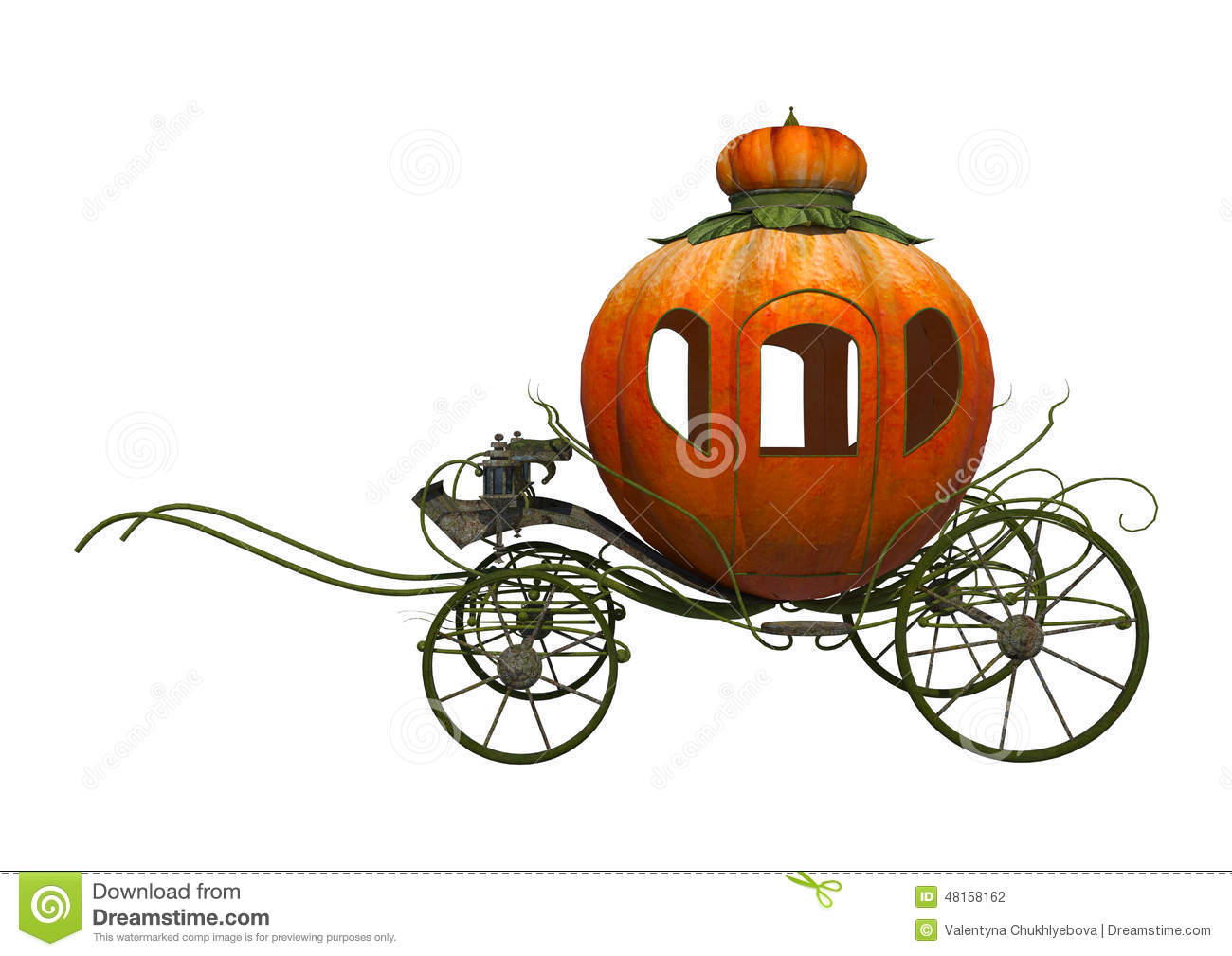 Free Pumpkin Chariot No Background Clipart.