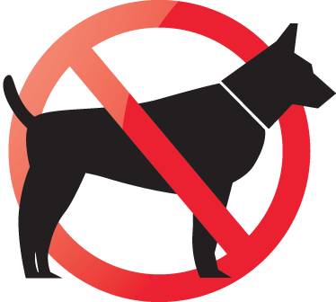 No Dogs Allowed Sign Sticker.