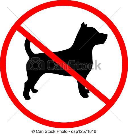 Vector Clip Art of No dog.