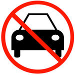 Stock Illustration of no cars allowed.