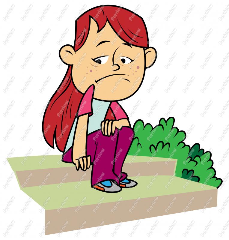 Girl With No Friends Clipart.